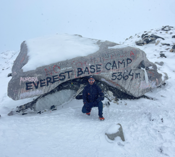 Michalis Georgiou at Mount Everest Base Camp