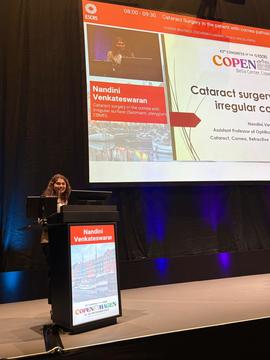Presenting at the European Society of Cataract and Refractive Surgery Annual Meeting