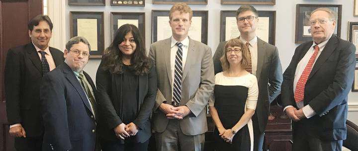 Neena Haider with members of Congress