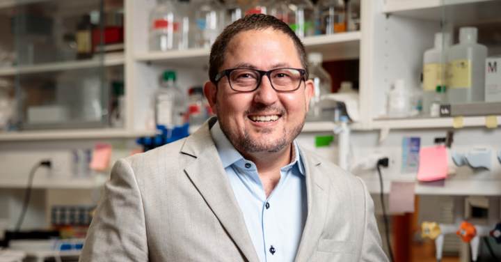 Dr. Joseph F. Arboleda-Velásquez in his laboratory