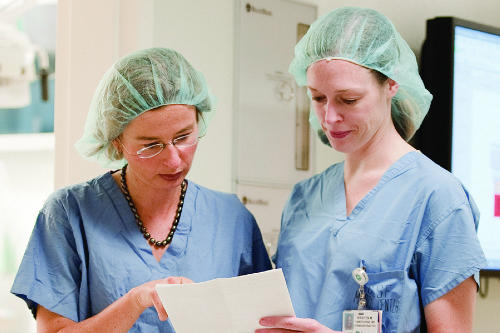 Ula Jurkunas with trainee